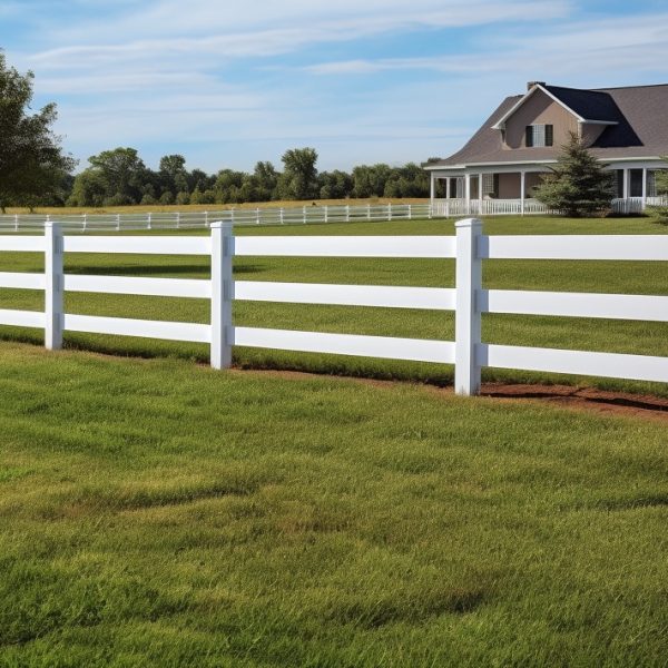 Rome Post and Rail Vinyl Fence